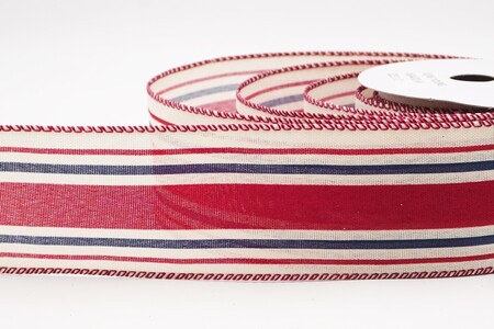 Burgundy  Classic Multi-Color Vertical Stripe Ribbon_KW0447GC-8-8